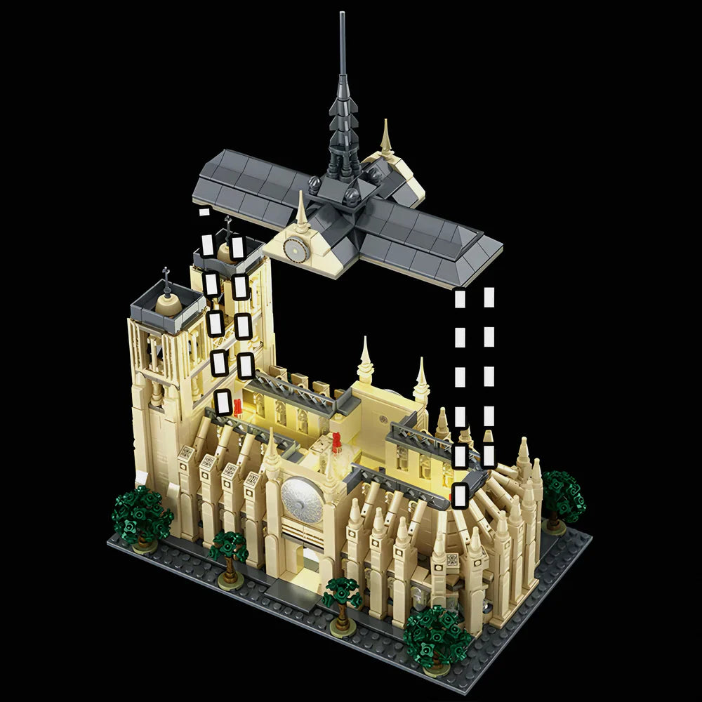 Kathedrale Notre-Dame Ikonische Gotik 1758 TEILE