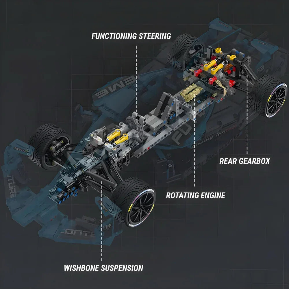 F1 Elektrischer Super-Rennwagen 1667 Teile