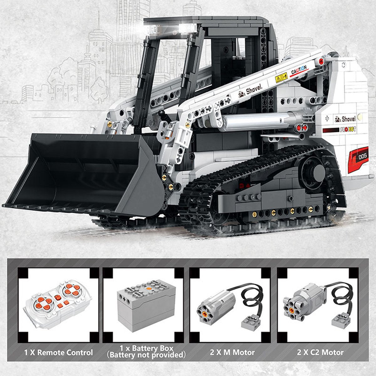 Mechanischer Bagger Ingenieur Kranwagen 1365 Teile