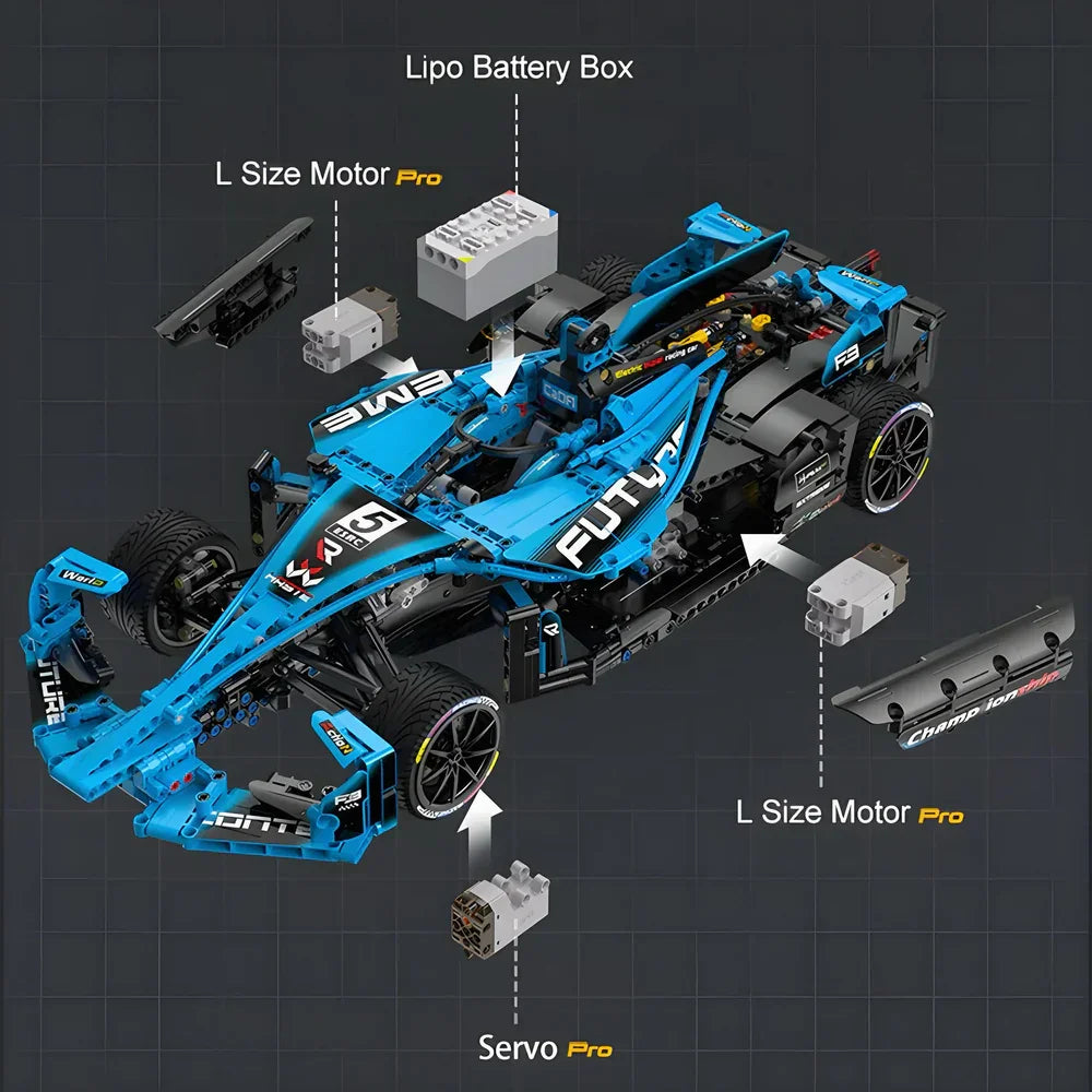 F1 Elektrischer Super-Rennwagen 1667 Teile
