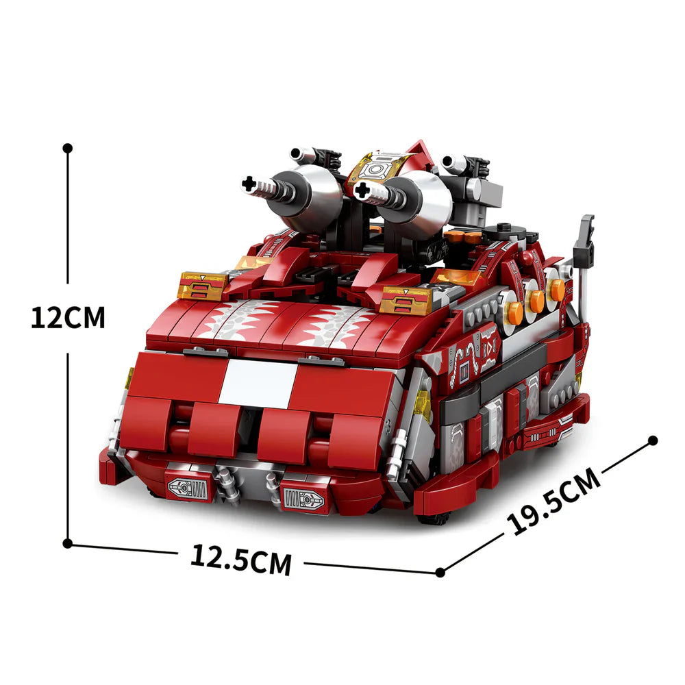 Cyber-Triceratops Futuristischer Dinosaurier 934 Teile