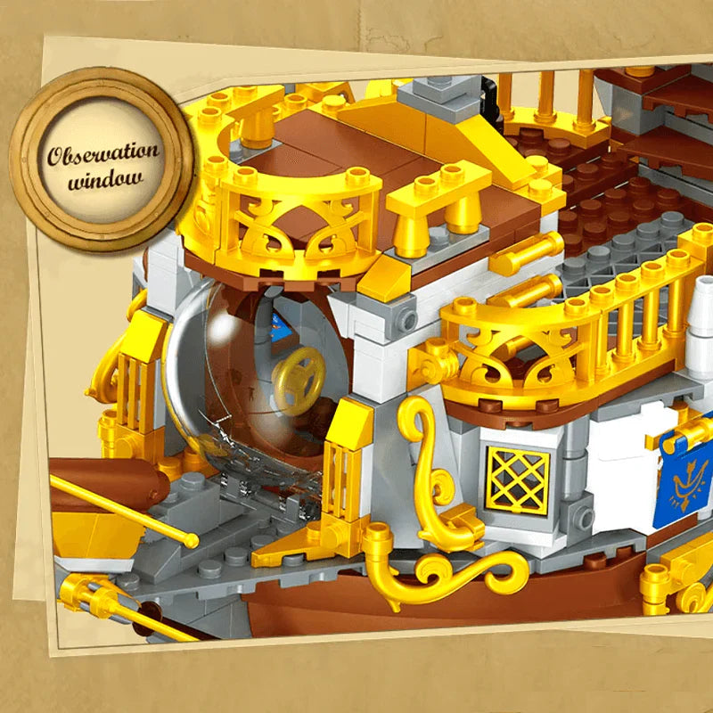 Steampunk-Luftschiff durchstreift den Himmel 3272 Teile