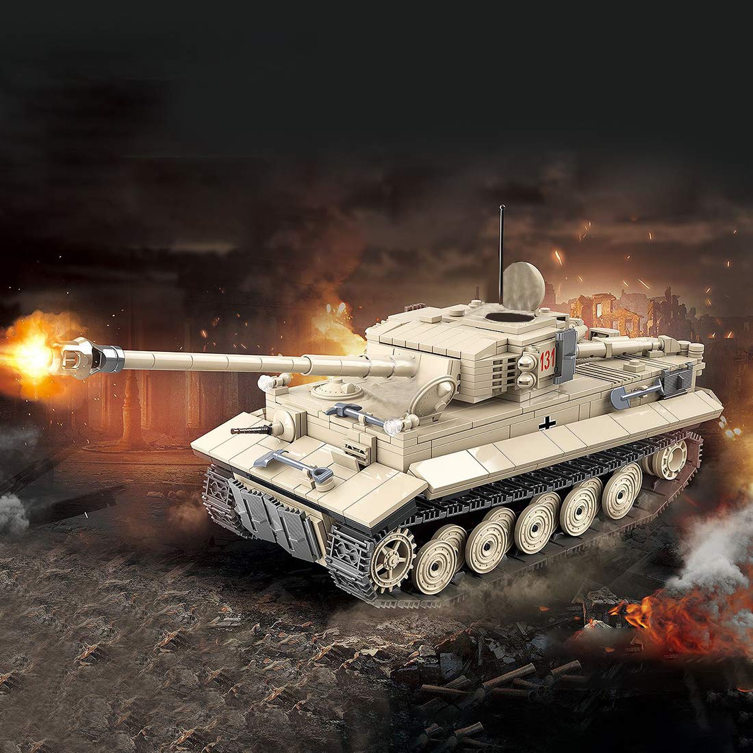 World War Tiger Tank 1018PCS
