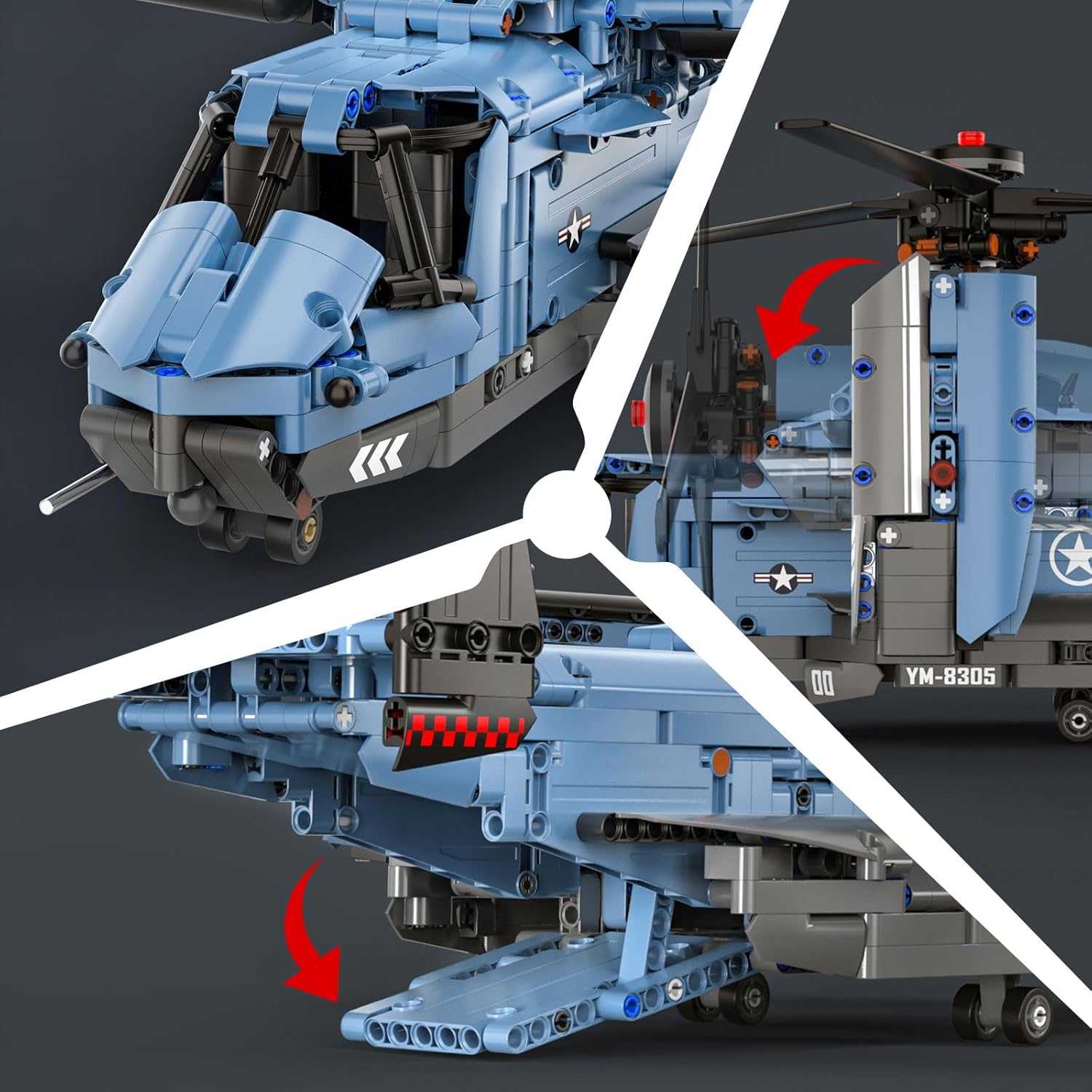 Doppelrotorflugzeug 1486 Teile