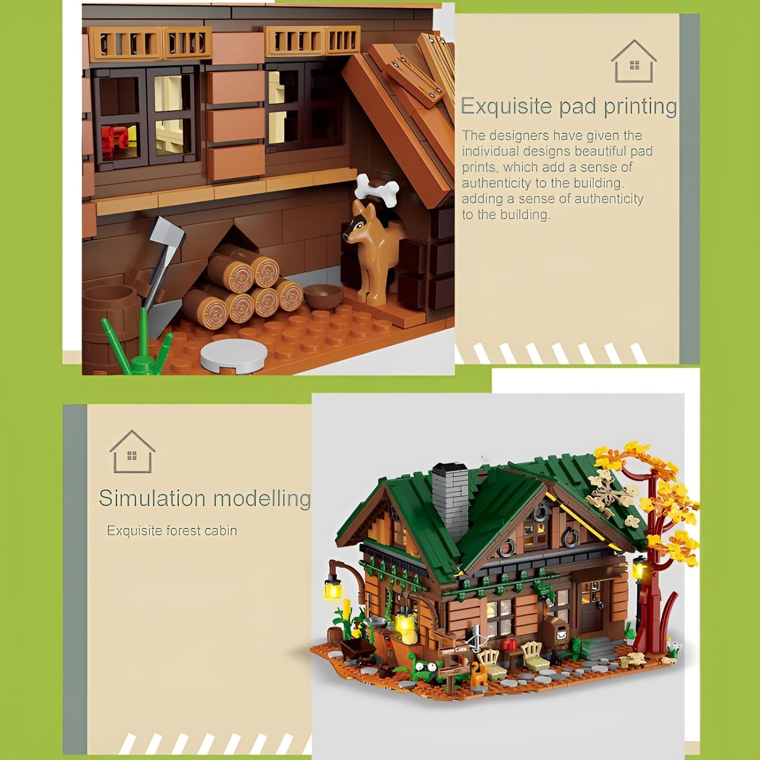 Forest Cabin Tiny Modular House 2234PCS