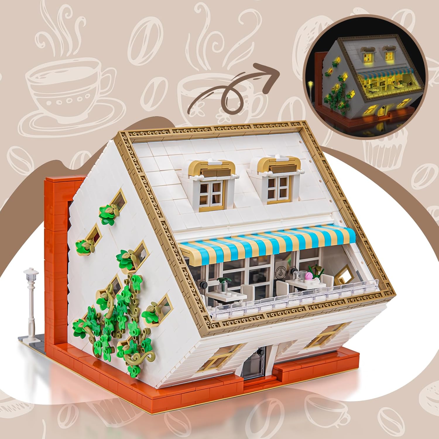 Umgedrehtes Café 3120TEILE