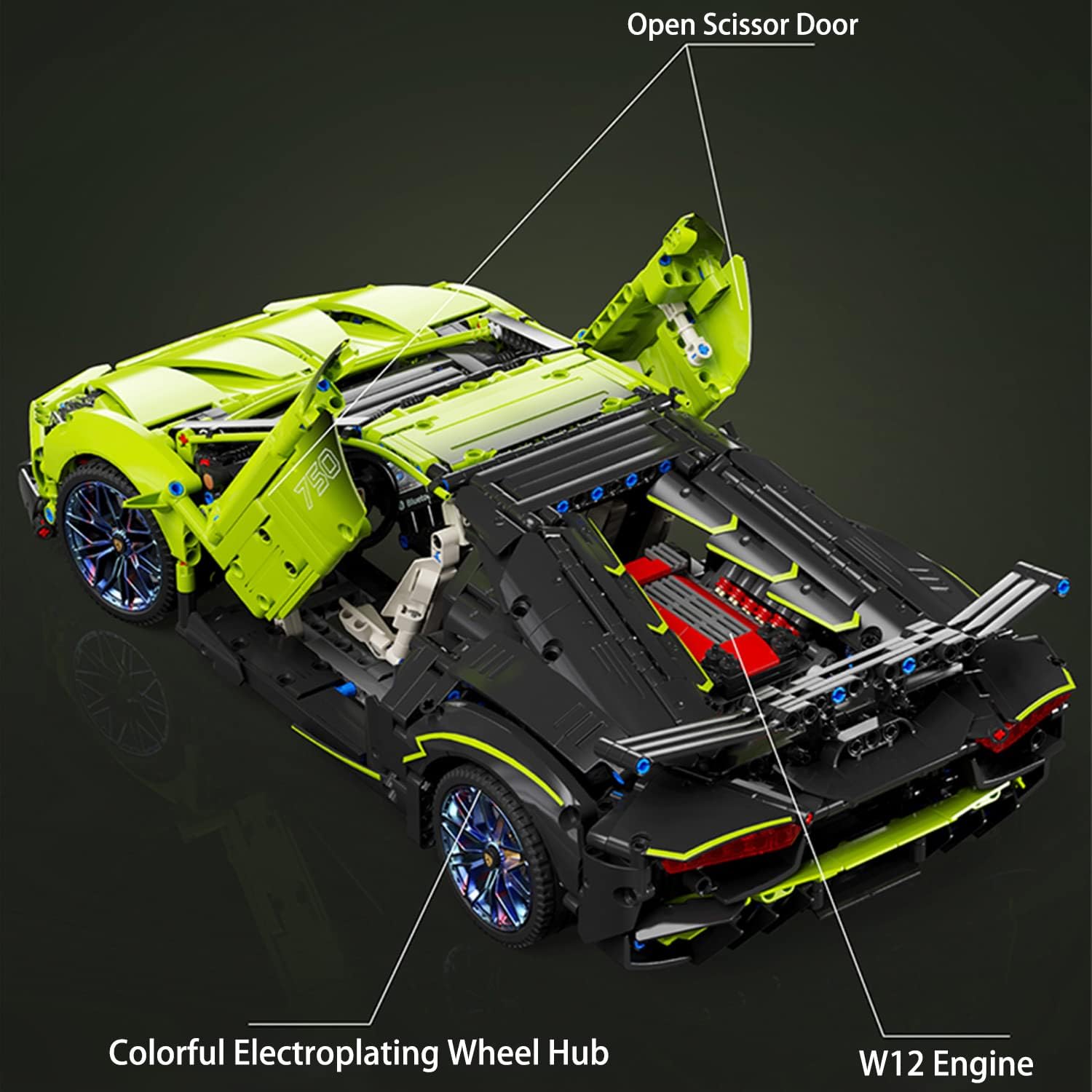 Italienischer Stier-Supersportwagen 2208 Teile
