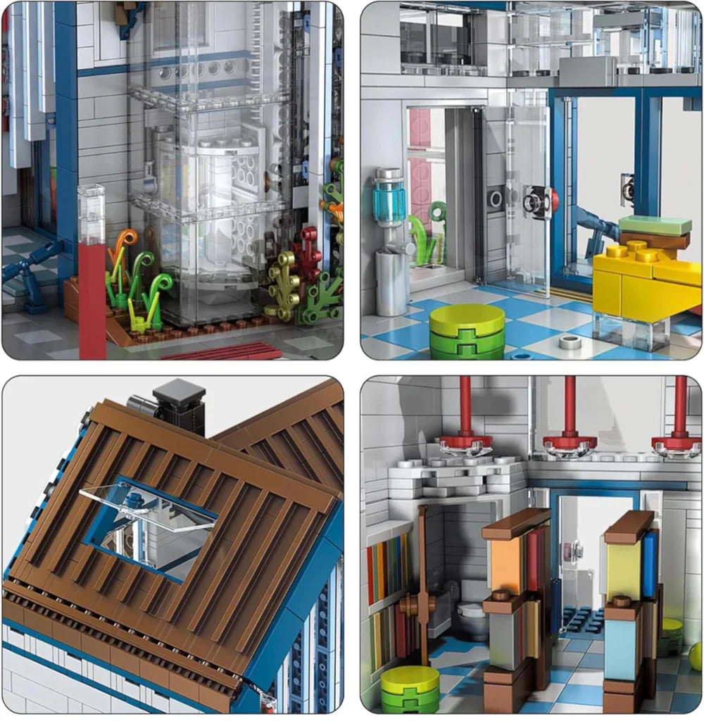 Morden Library With Light 2788PCS