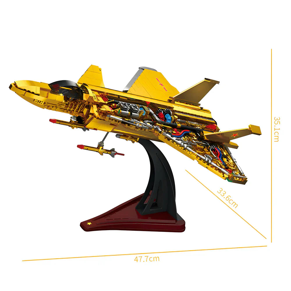 Gold Edition J-20 Kampfflugzeug 1202 Teile