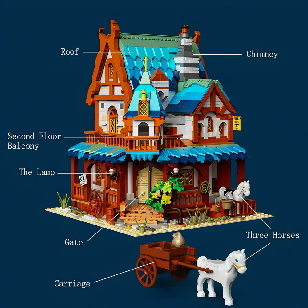 Medieval Village Post 1769PCS