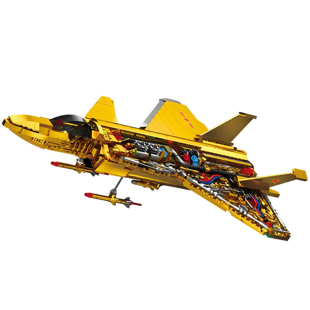 Gold Edition J-20 Kampfflugzeug 1202 Teile