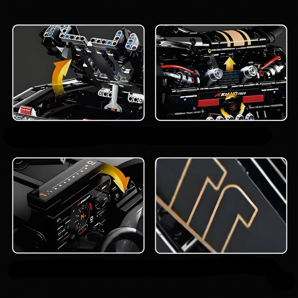 Limitierte Auflage V8 720s Spider Supercar 3657 Teile