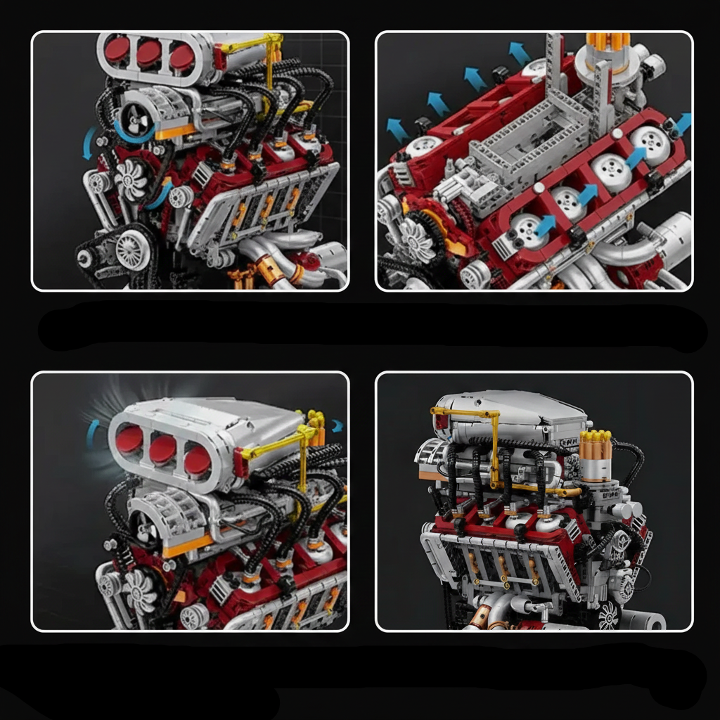 V8 Muscle Engine Supercharged 2346PCS