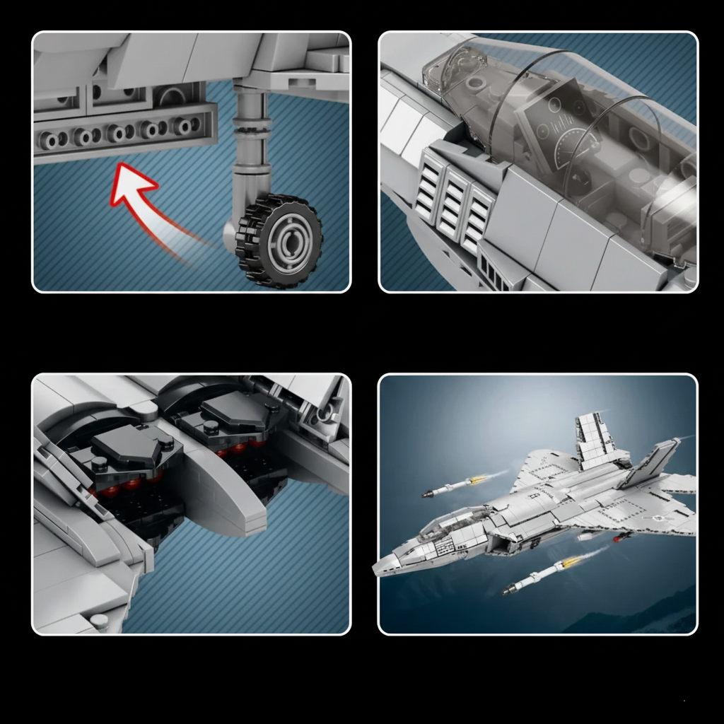 F-22 Stealth Fighter Jet 1837PCS