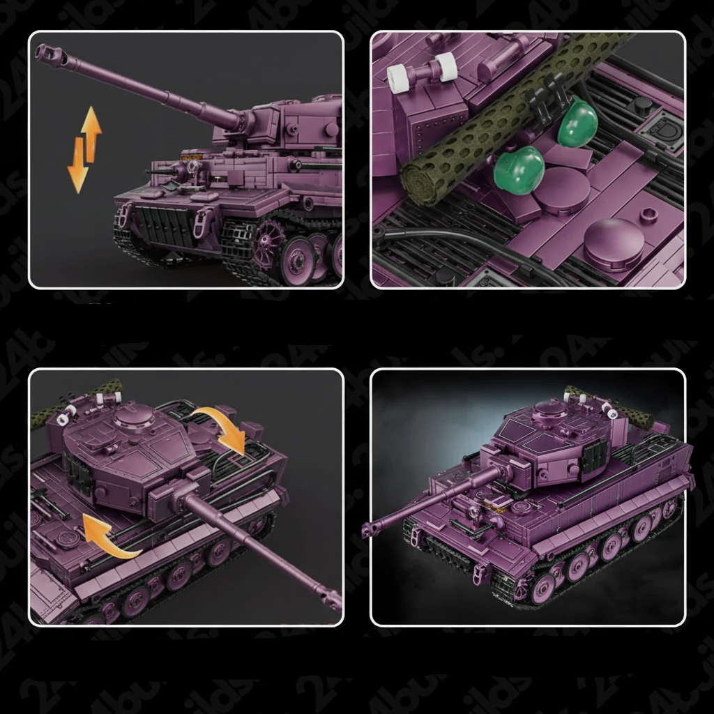 German Heavy Armored Tank Purple Edition 1678PCS
