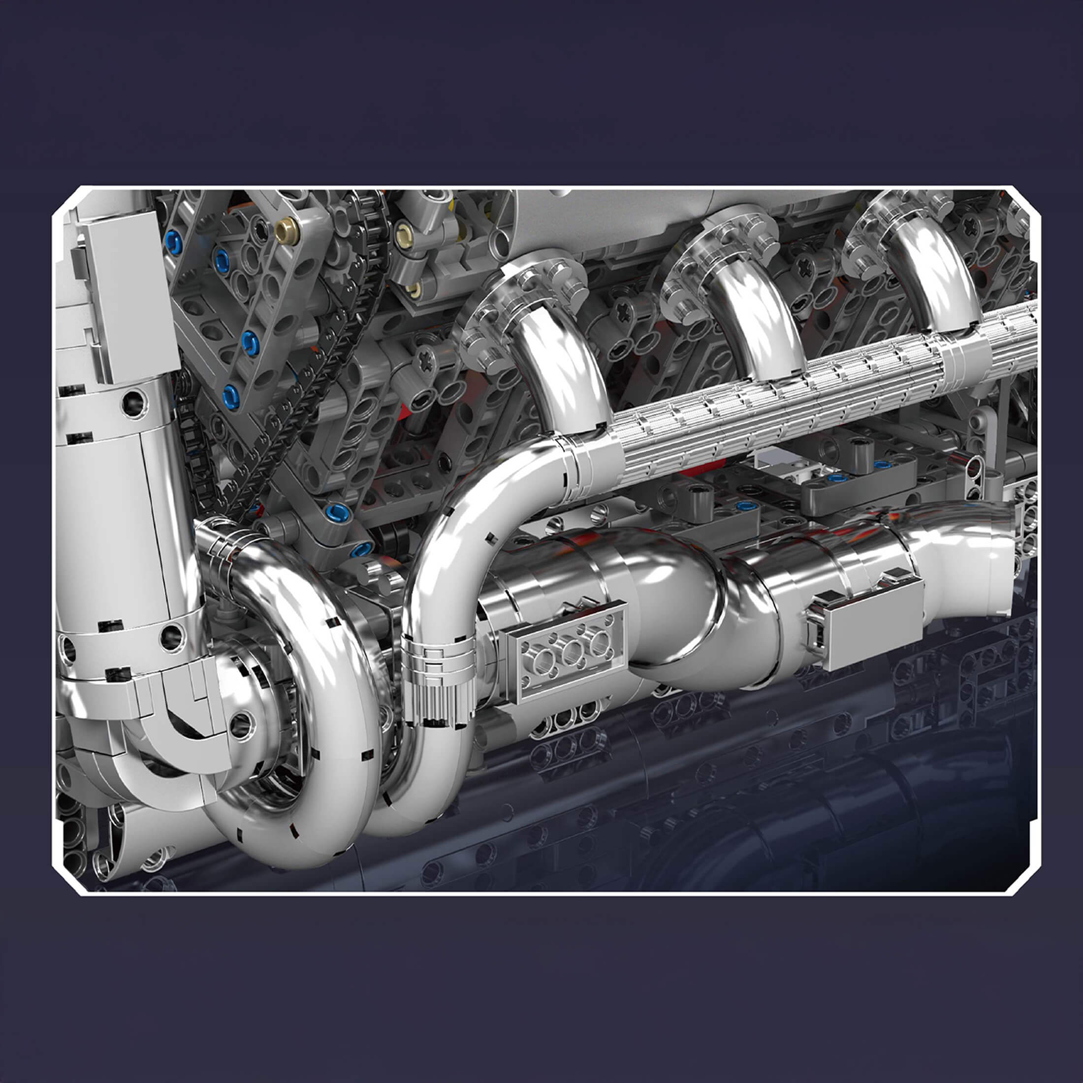 Der Chrom-5,5-Liter-V8-Motor und das Getriebe 2898PCS