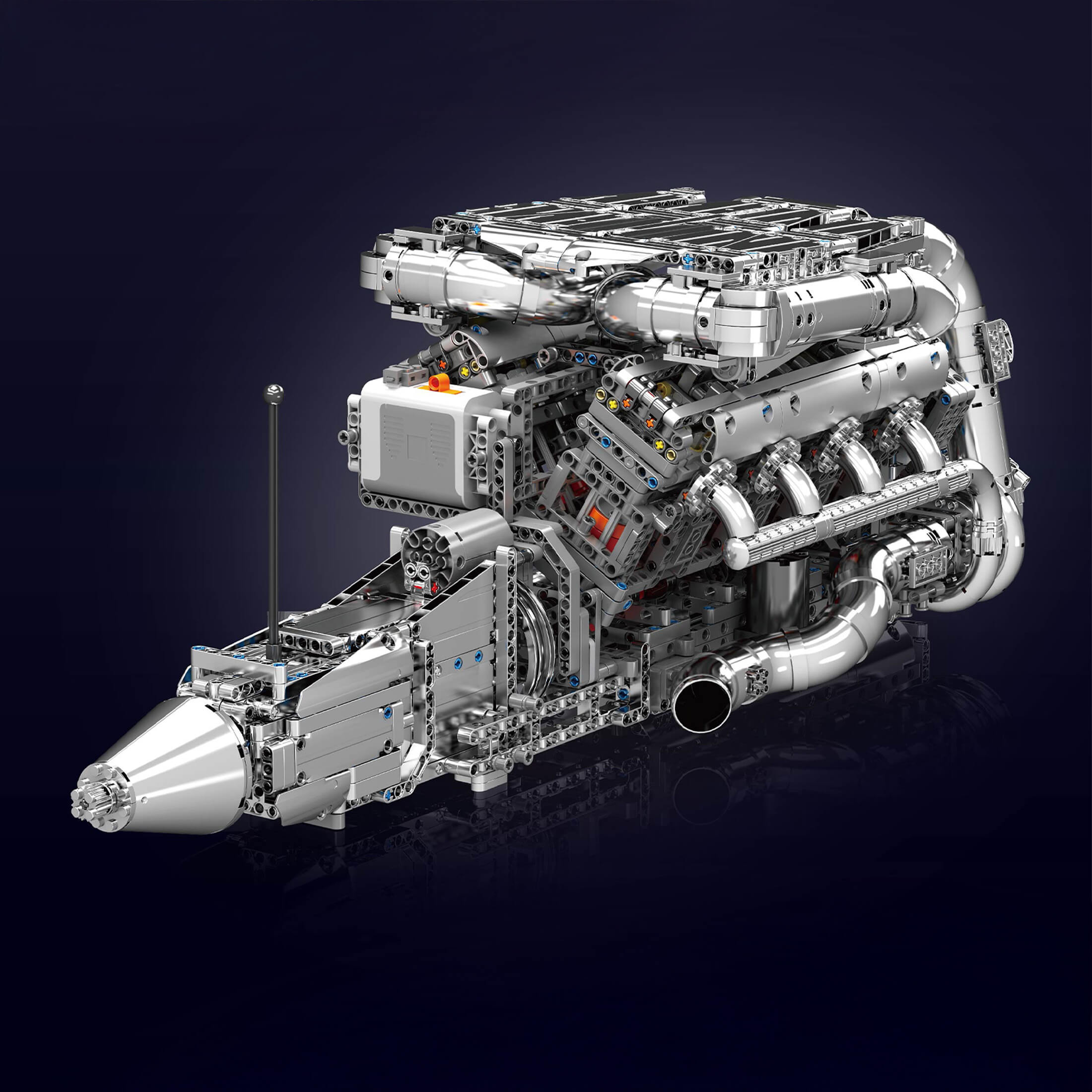 Der Chrom-5,5-Liter-V8-Motor und das Getriebe 2898PCS