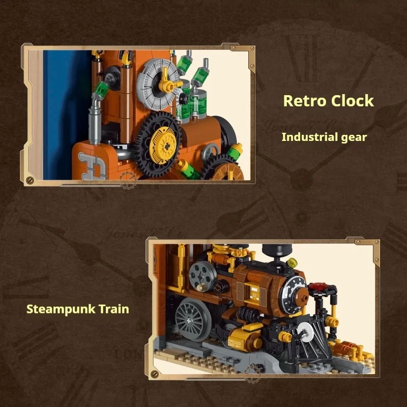 Steampunk-Zug 1252 Teile
