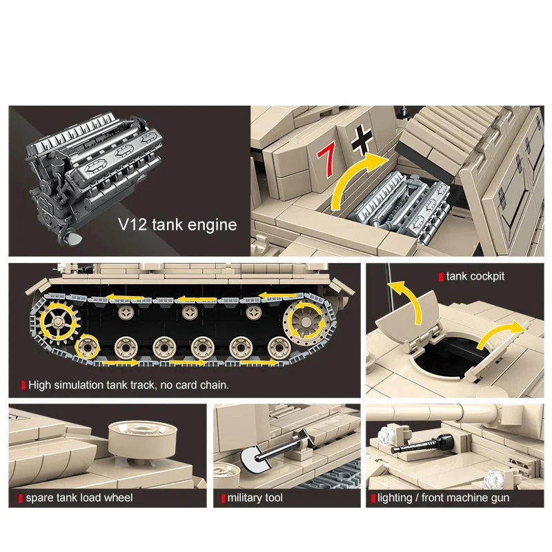 Military Heavy Tank 711PCS
