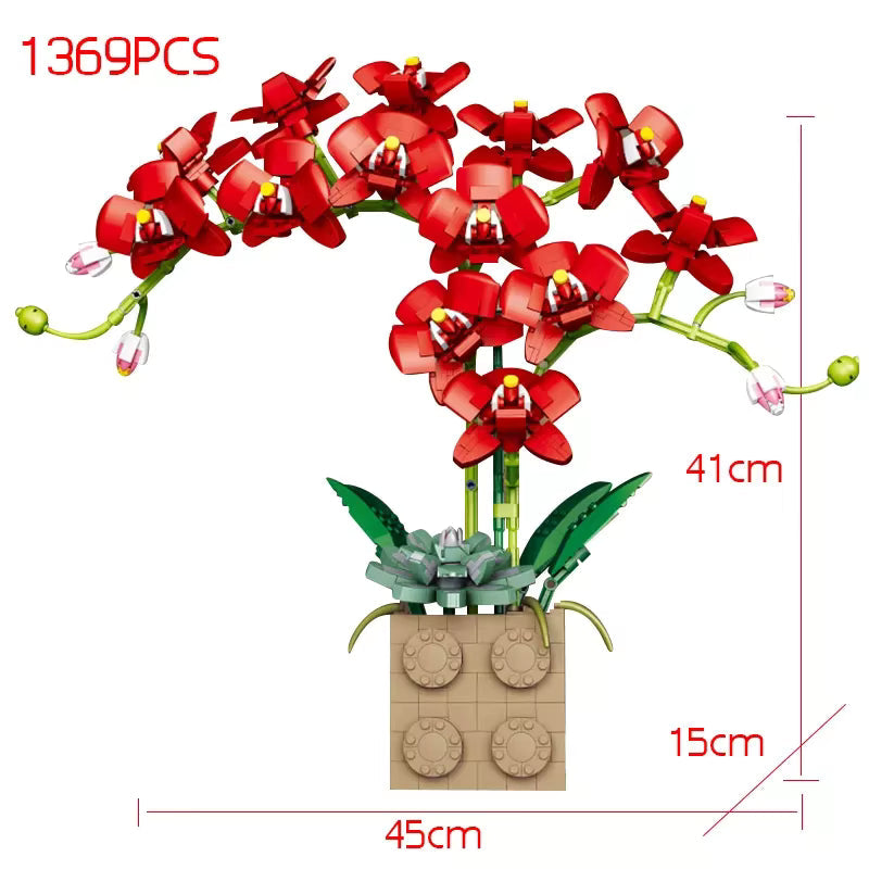 Red Rose Flower 1369PCS