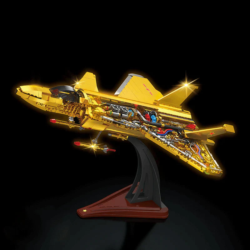 Gold Edition J-20 Kampfflugzeug 1202 Teile