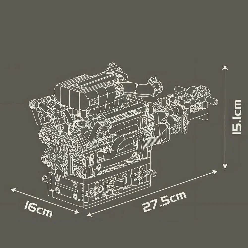 Moteur V12 britannique de 6,5 L à aspiration naturelle 973 pièces