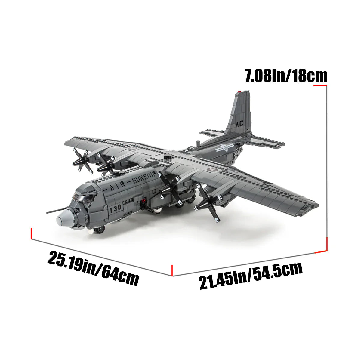 Gunboat Airplane Aircraft 1713PCS