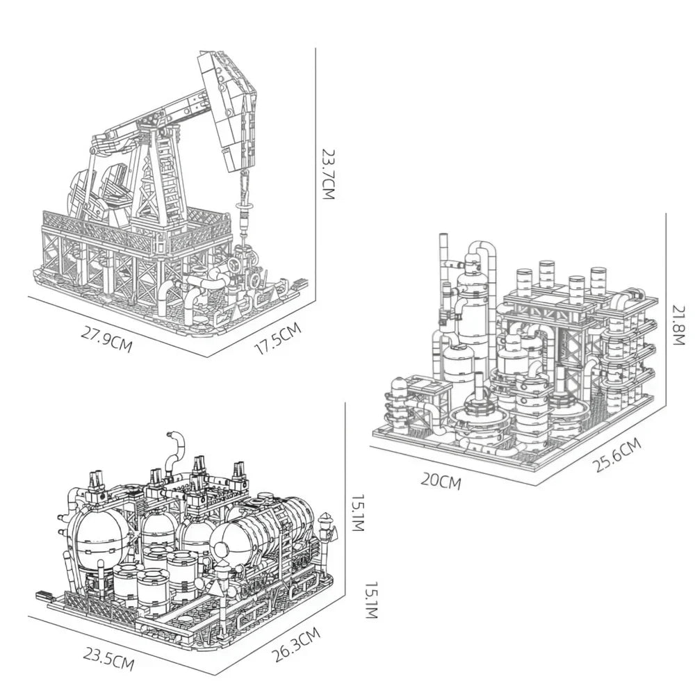 Industrial Oil Refinery 2142PCS