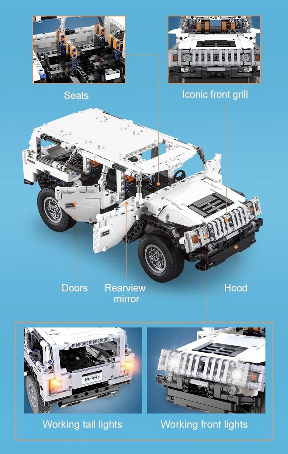 Warrior H2 Off Road Car 575PCS
