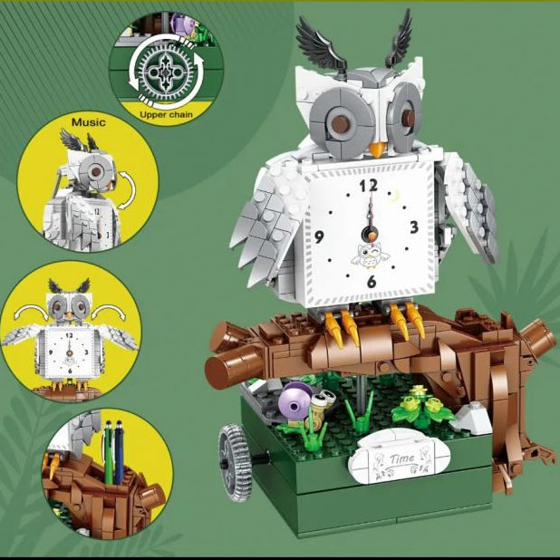Owl Clock Music Box 541PCS