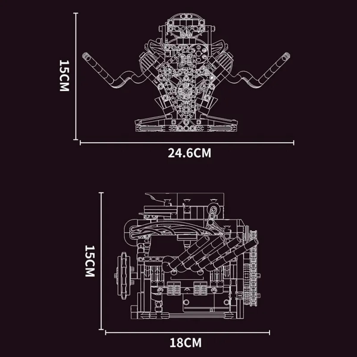 Hot Rod V8 665PCS