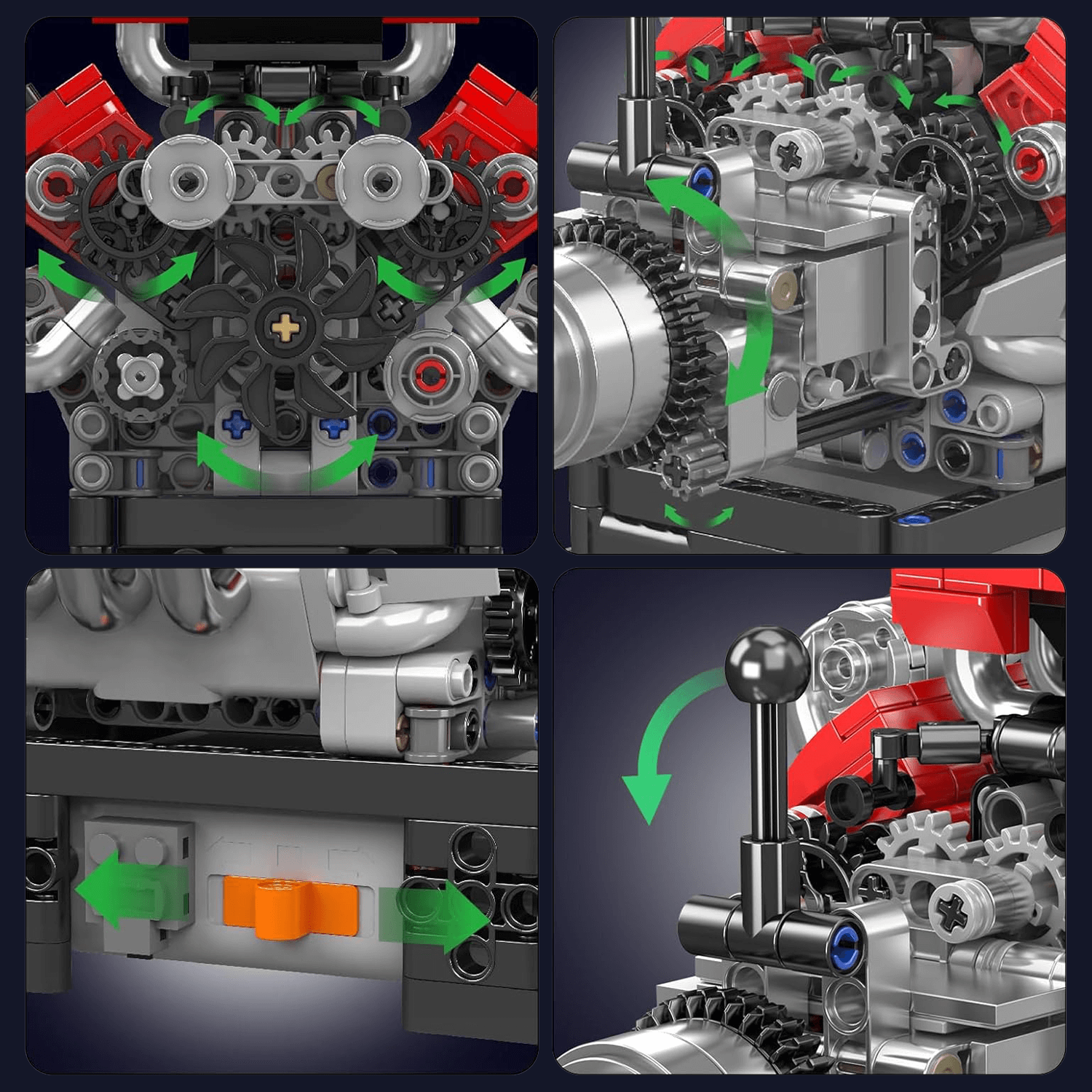 Italienischer V8-Motor 750 Teile