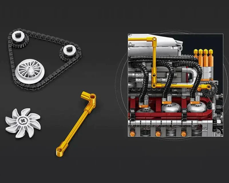 V8 Muscle Engine Supercharged 2346PCS