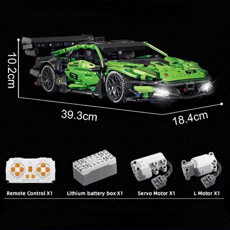 Lambo Night Knight Green Super Speed 1644 Teile
