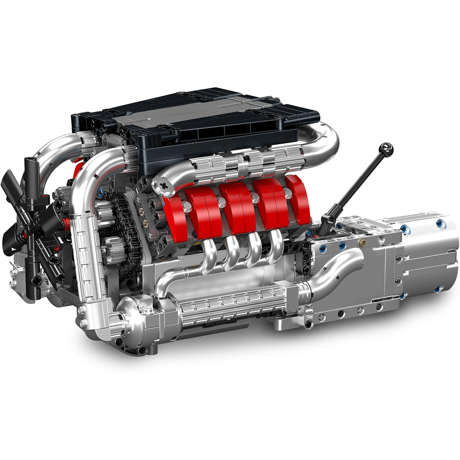 Deutscher V8-Motor mit Getriebe 1169-teilig