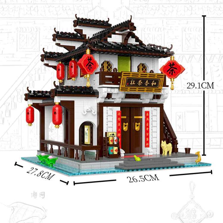 Riverside Town Teahouse 2673PCS