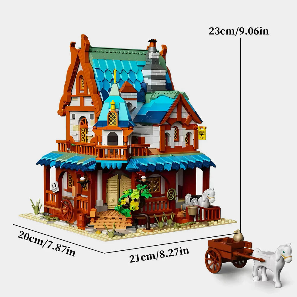 Medieval Village Post 1769PCS