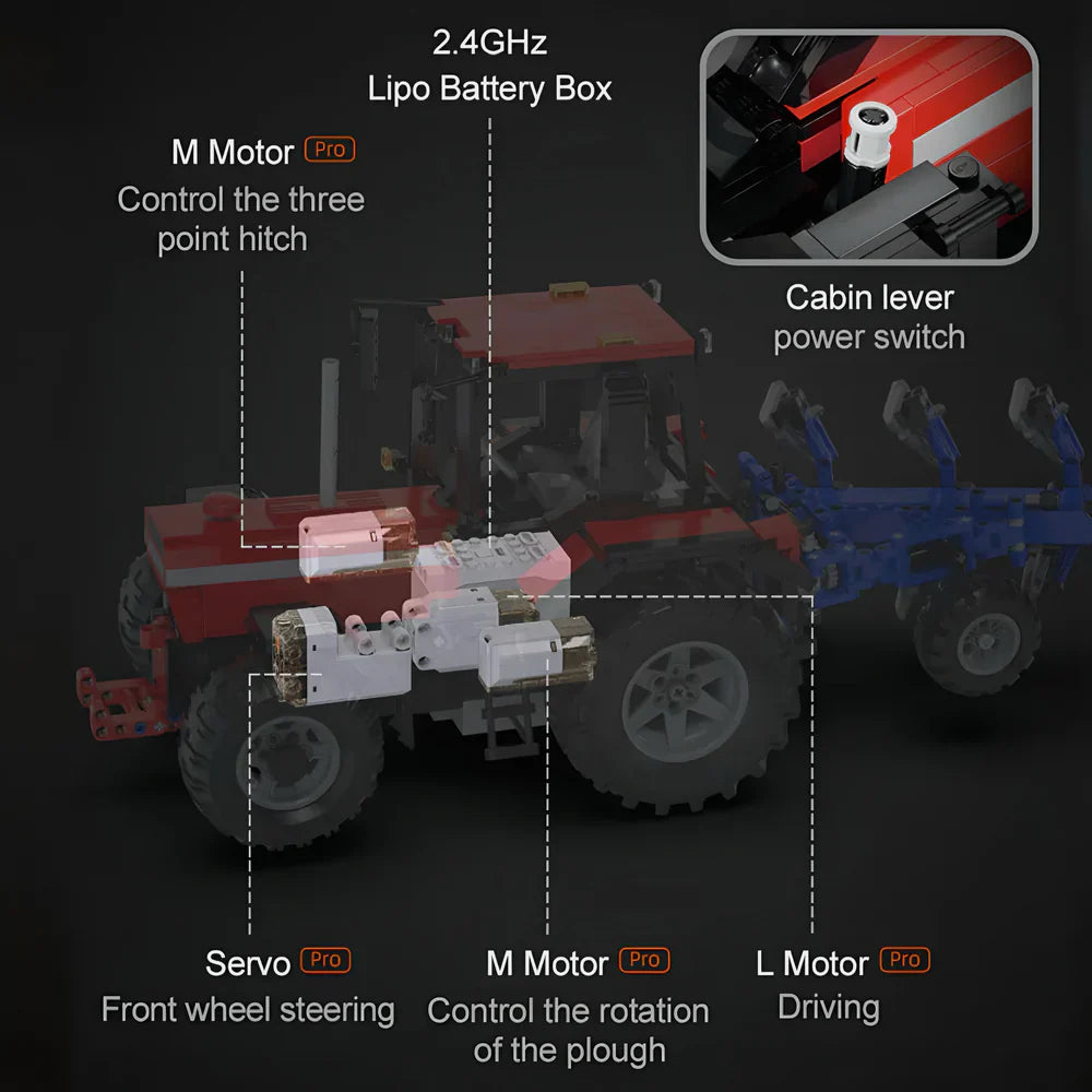 Plowing Tractor 1676PCS
