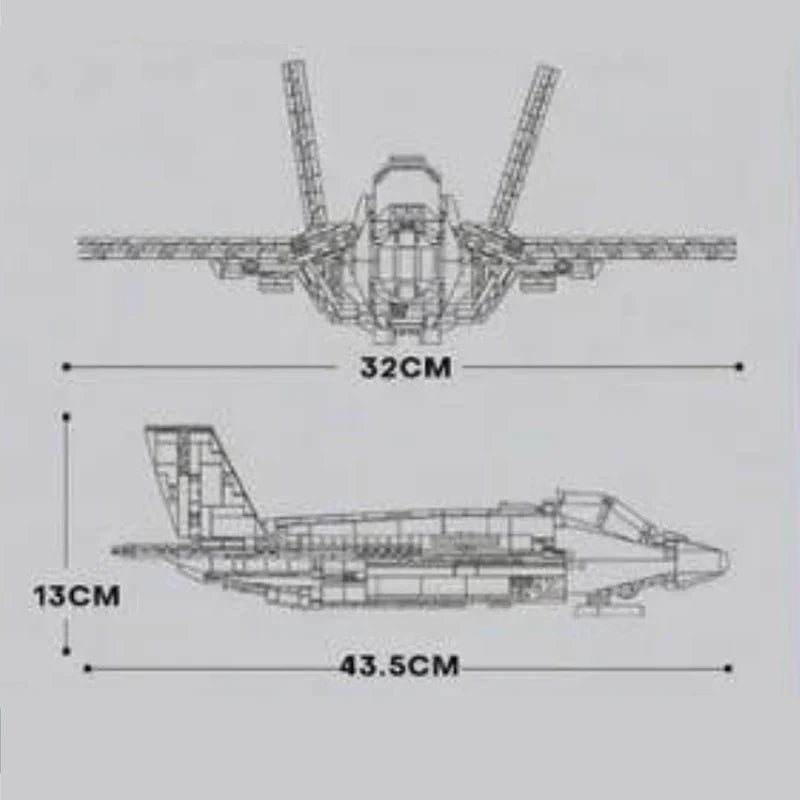 F-35 Lightning II Plane 1600PCS