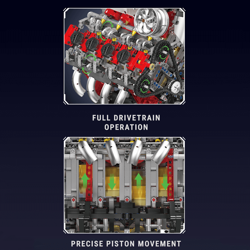 Italienischer V8 Motor 2718 Teile