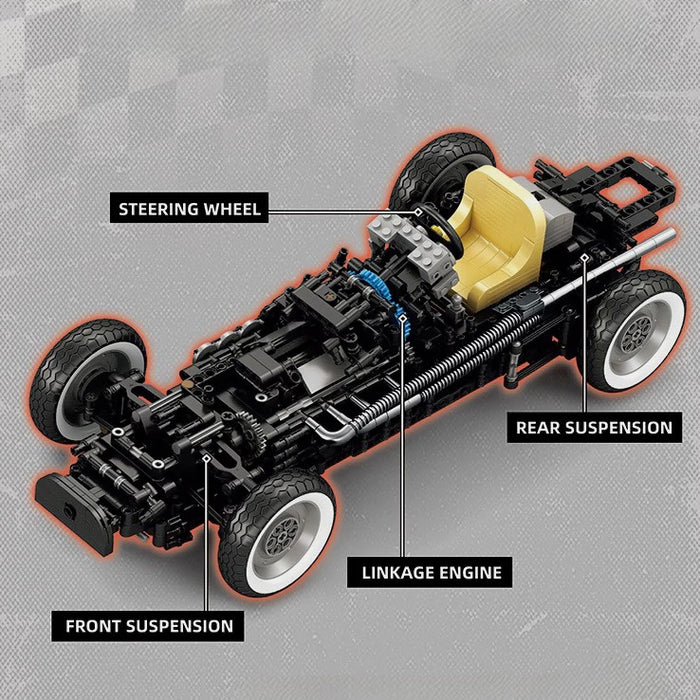 Courseur italien Grand Racer vintage des années 1950 1808 pièces