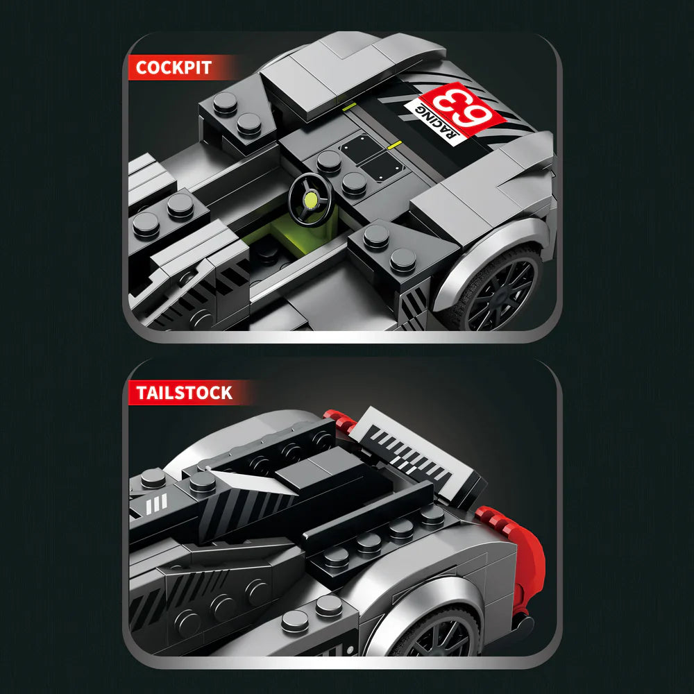 Mini Bricks Französischer Prototyp Langstrecken-Hypercar 286TEILE