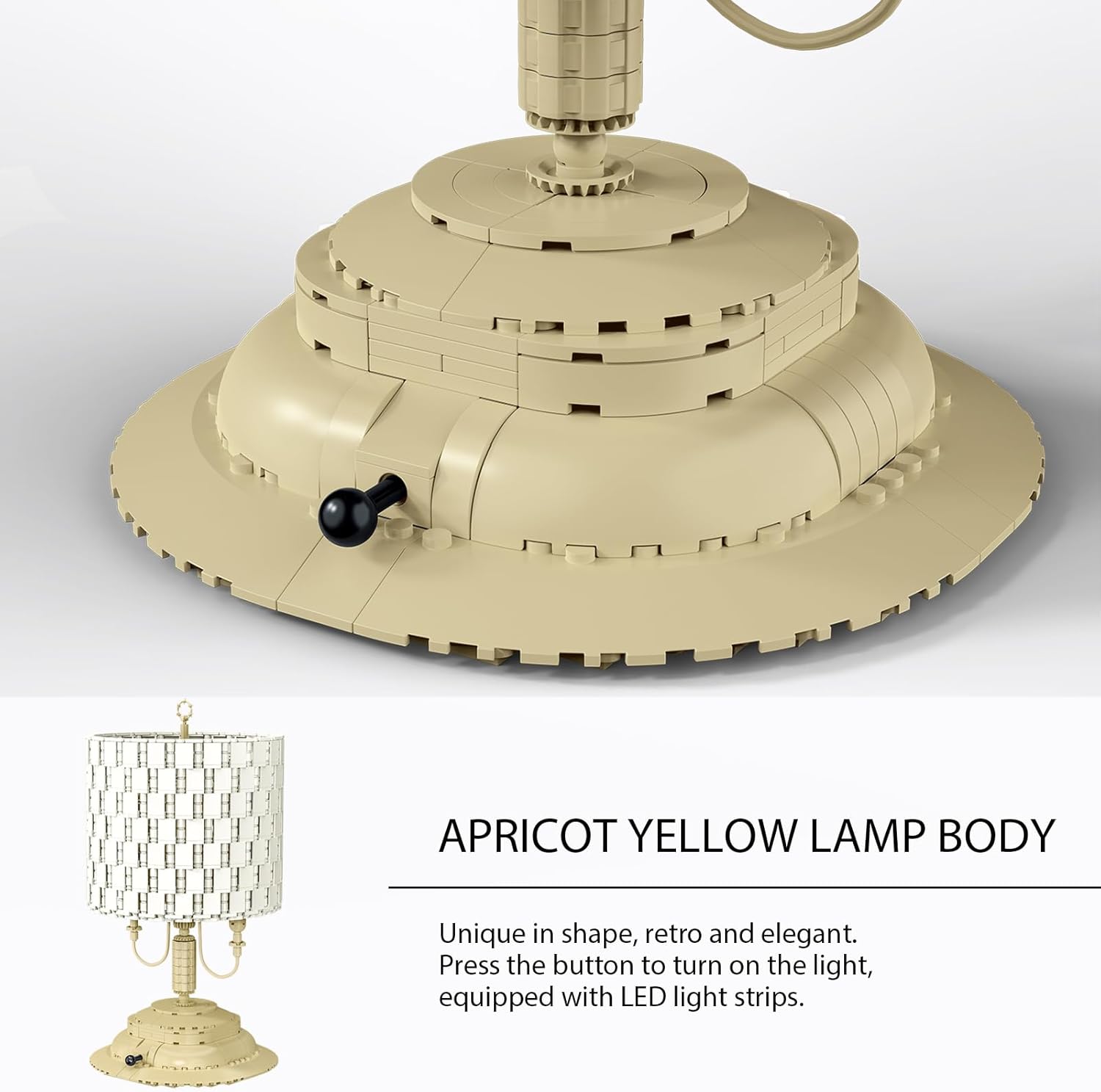 Retro zylindrische Tischlampe 1433 Teile