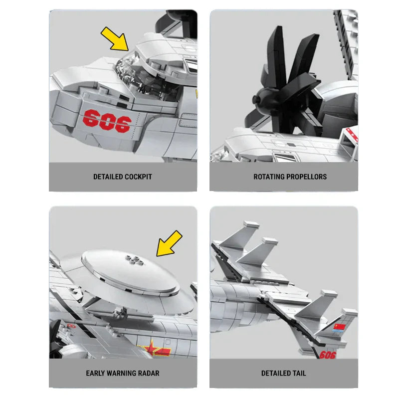 KJ-600 Avion de chasse Awacs 1144PCS