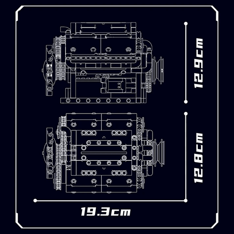 V8-Motor 534 TEILE