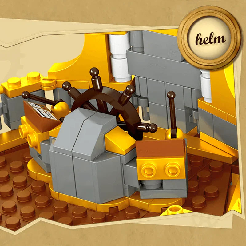Steampunk-Luftschiff durchstreift den Himmel 3272 Teile