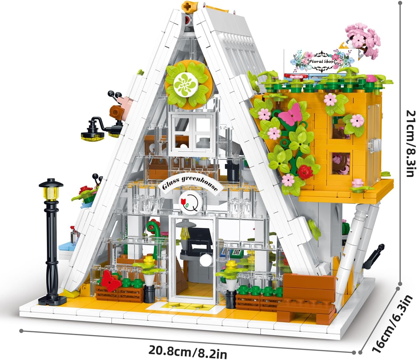 Glass Flower Shop 1413PCS