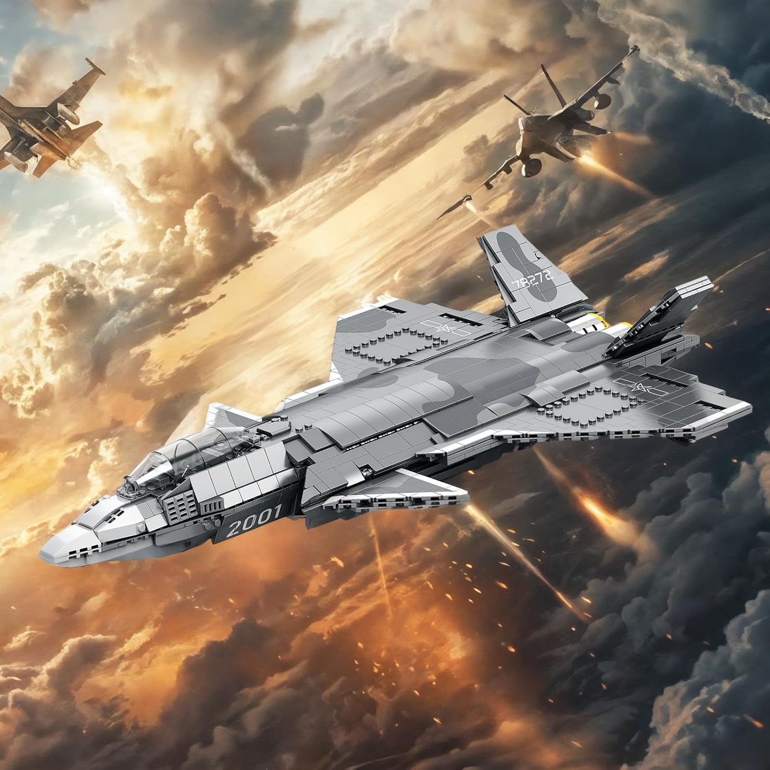 J-20 Fighter Aircraft 1918PCS