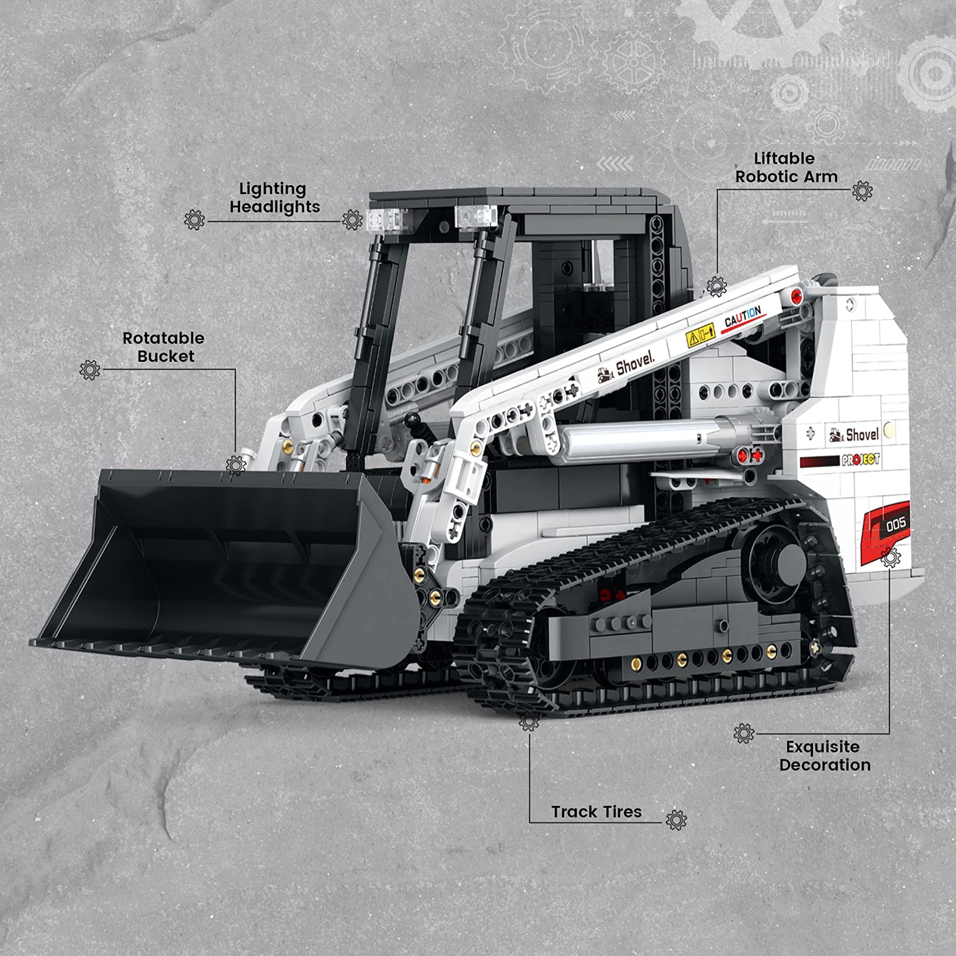 Mechanical Excavator Engineer Crane Truck 1365PCS