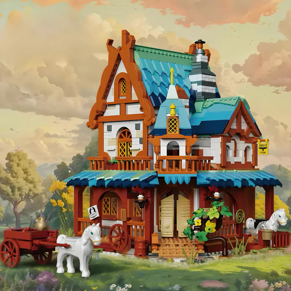 Medieval Village Post 1769PCS